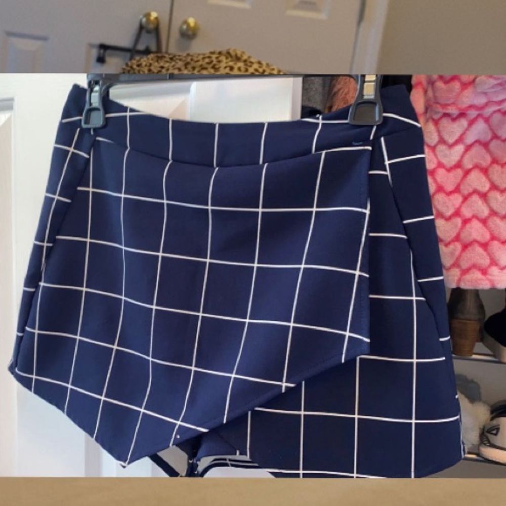 Sadie and Sage Blue and white check envelope skirt!